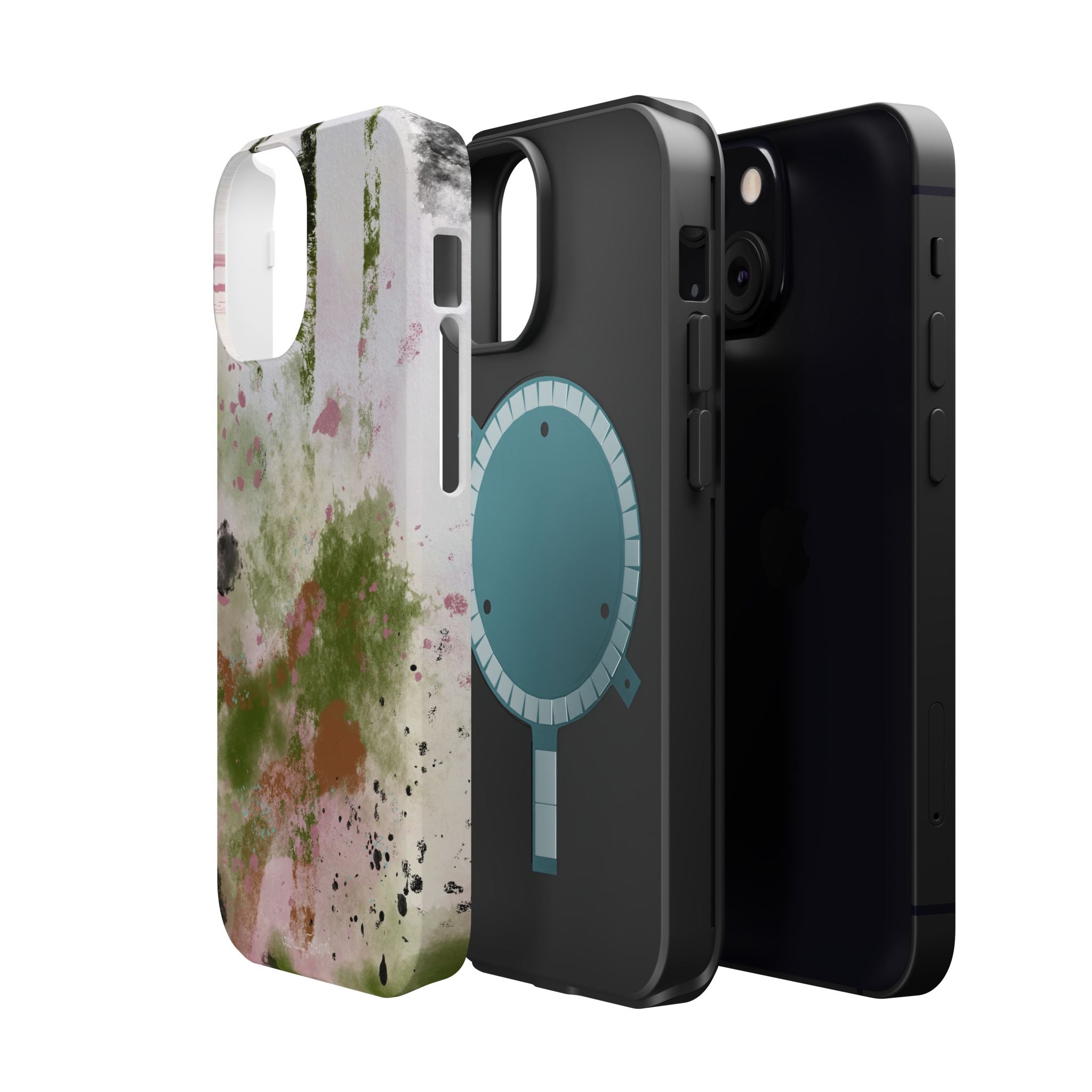 Abstract Floral Impact-Resistant Phone Case