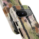 Watercolor Ink Splash Tough Phone Case — Abstract Olive, Blush & Charcoal Protective Cover