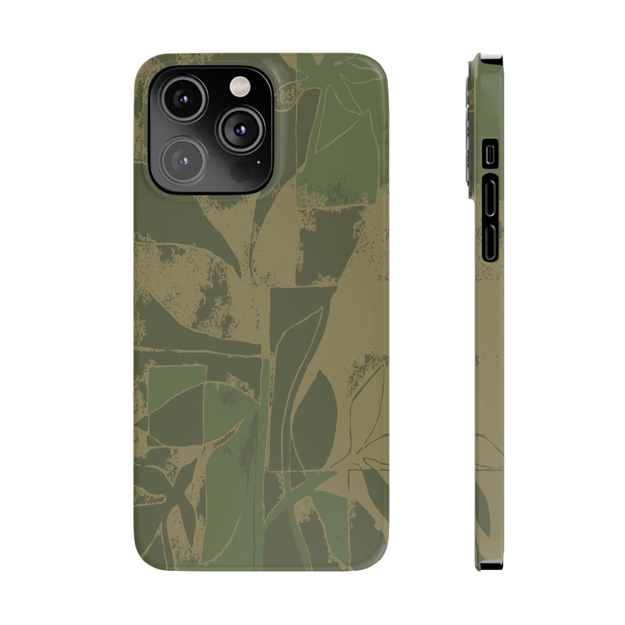 Green Color Block | Slim Phone Case
