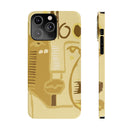 Abstract Face Art Slim Phone Case | Minimalist Neutral Tones