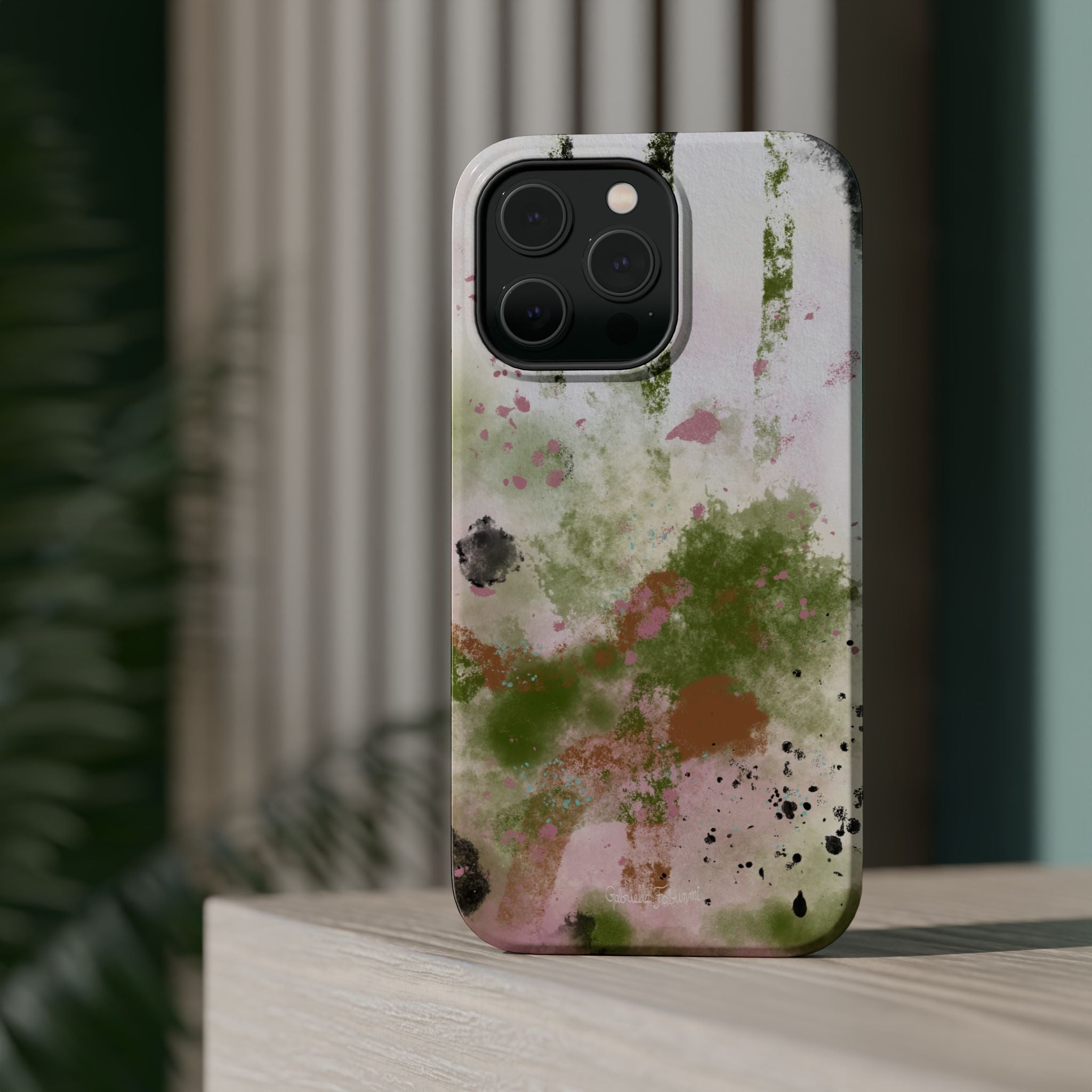 Abstract Floral Impact-Resistant Phone Case