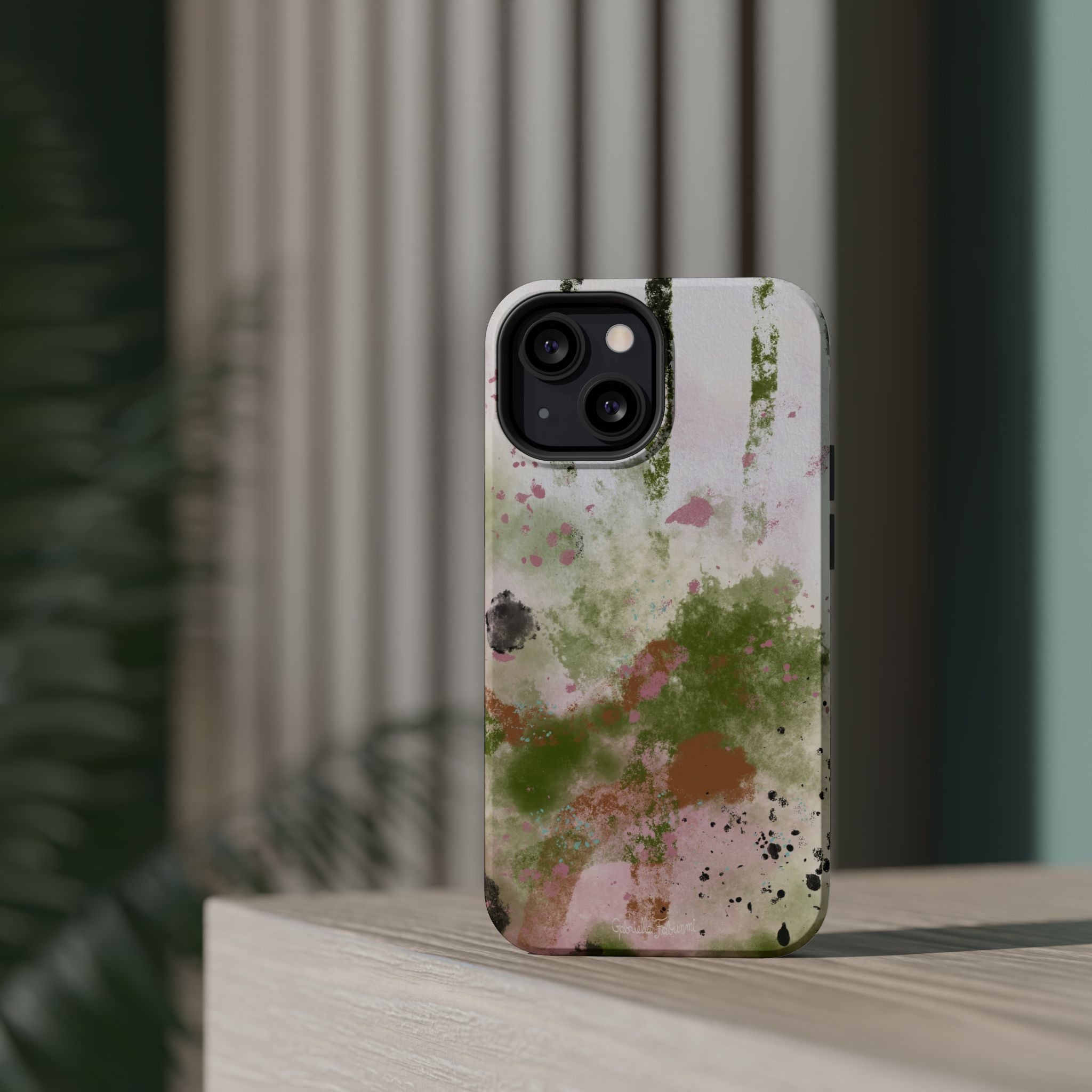 Abstract Floral Impact-Resistant Phone Case
