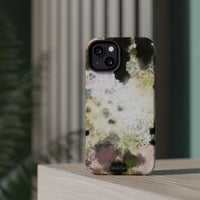 Watercolor Moss Phone Case — Impact‑Resistant Magnetic iPhone Cover