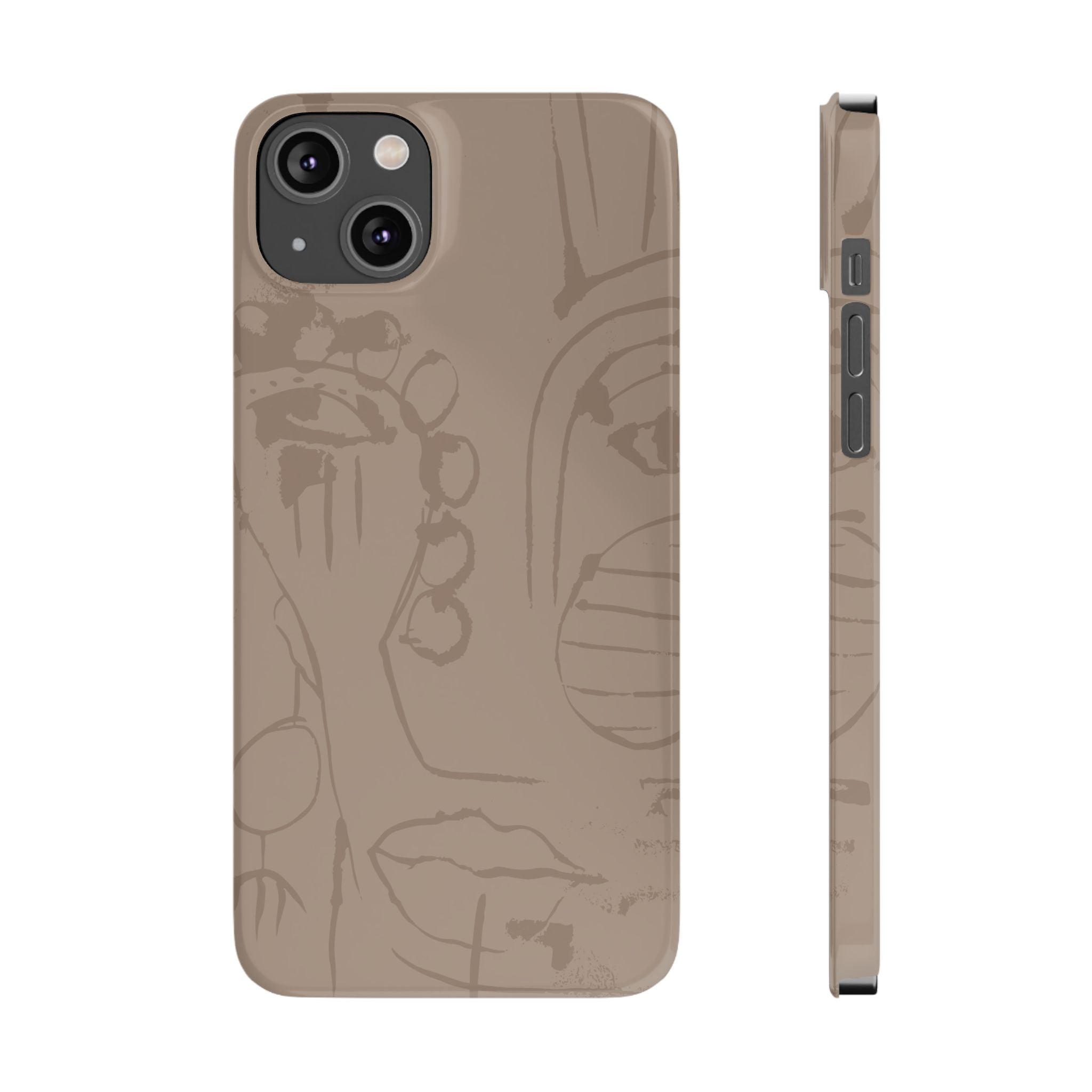 Totem Series | Neutral Brown Slim Phone Case