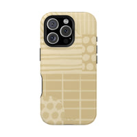 Magnetic Impact-Resistant Phone Case — Neutral Geometric Pattern