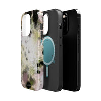 Watercolor Moss Phone Case — Impact‑Resistant Magnetic iPhone Cover