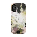 Watercolor Moss Phone Case — Impact‑Resistant Magnetic iPhone Cover
