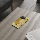 Abstract Face Art Slim Phone Case | Minimalist Neutral Tones