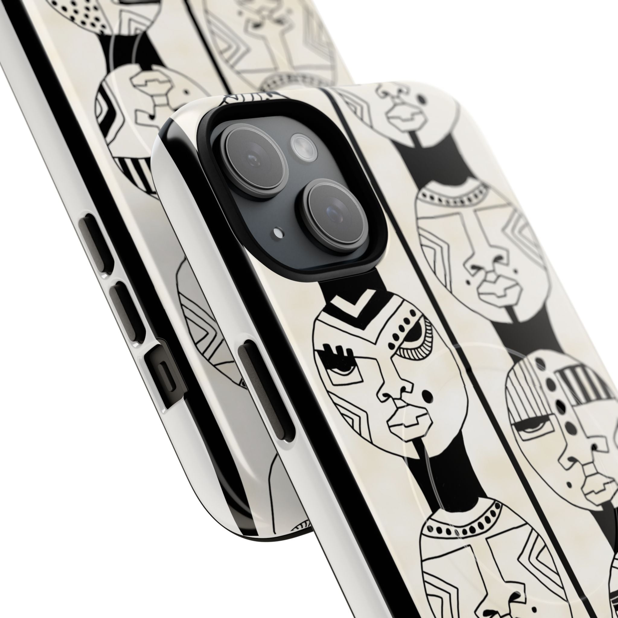 Artistic Tough Magnetic Phone Case with Unique Afrocentric Design