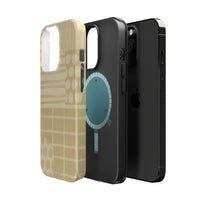 Magnetic Impact-Resistant Phone Case — Neutral Geometric Pattern