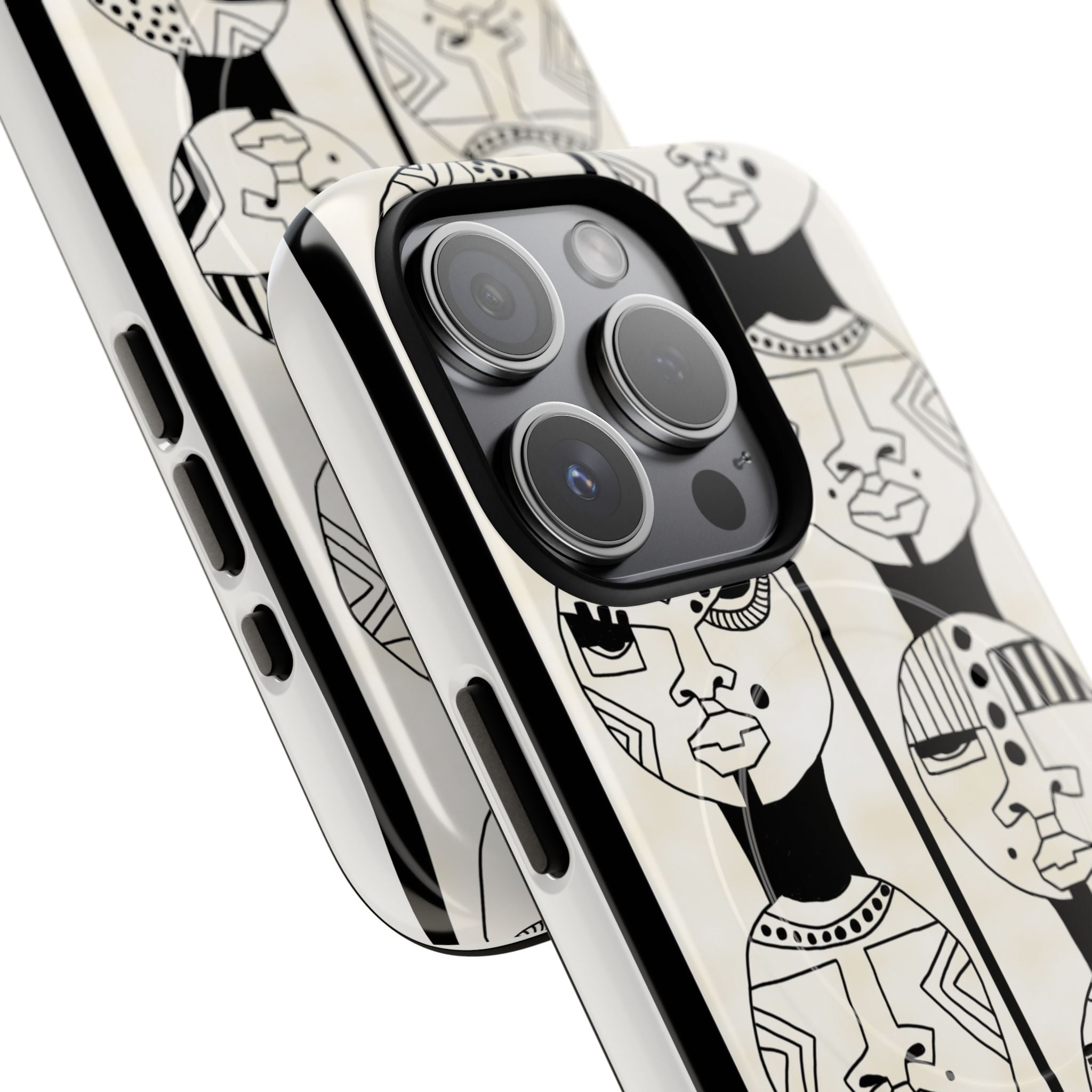 Artistic Tough Magnetic Phone Case with Unique Afrocentric Design