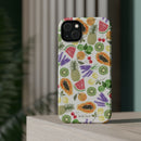Tropical Fruit Magnetic Impact Phone Case — Watercolor Kiwi, Papaya & Watermelon