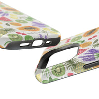 Tropical Fruit Magnetic Impact Phone Case — Watercolor Kiwi, Papaya & Watermelon