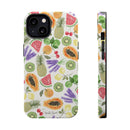 Tropical Fruit Magnetic Impact Phone Case — Watercolor Kiwi, Papaya & Watermelon