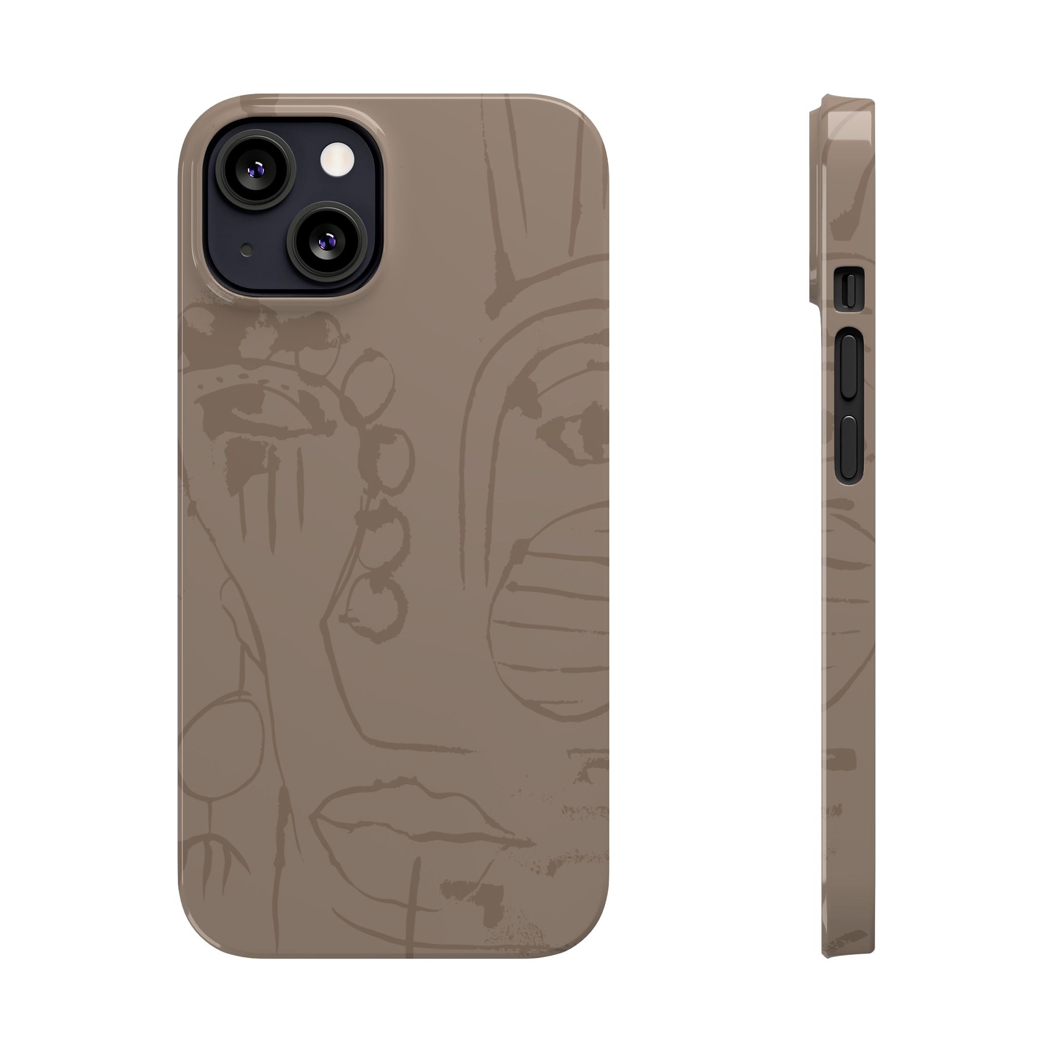 Totem Series | Neutral Brown Slim Phone Case