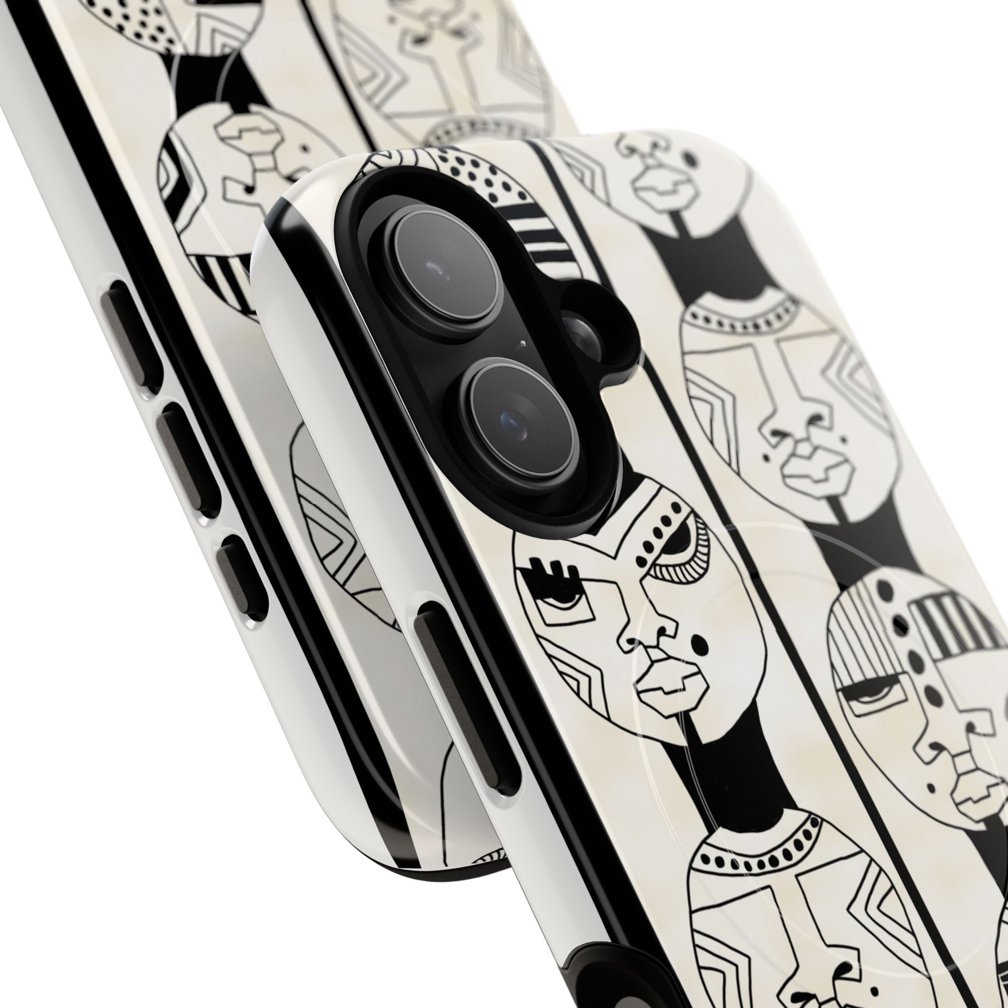 Artistic Tough Magnetic Phone Case with Unique Afrocentric Design