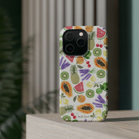 Tropical Fruit Magnetic Impact Phone Case — Watercolor Kiwi, Papaya & Watermelon