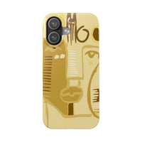 Abstract Face Art Slim Phone Case | Minimalist Neutral Tones