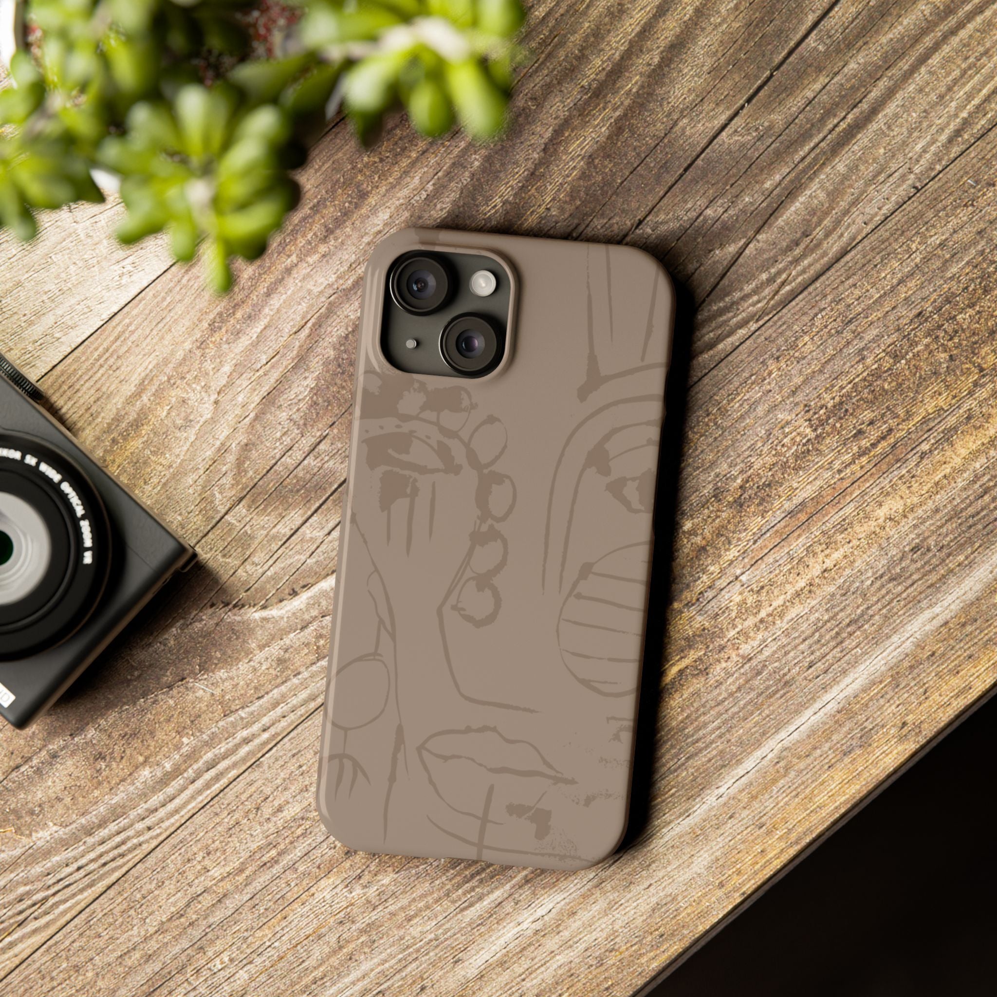 Totem Series | Neutral Brown Slim Phone Case