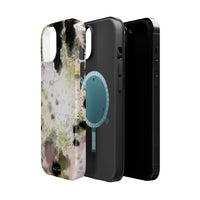 Watercolor Moss Phone Case — Impact‑Resistant Magnetic iPhone Cover