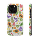 Tropical Fruit Magnetic Impact Phone Case — Watercolor Kiwi, Papaya & Watermelon