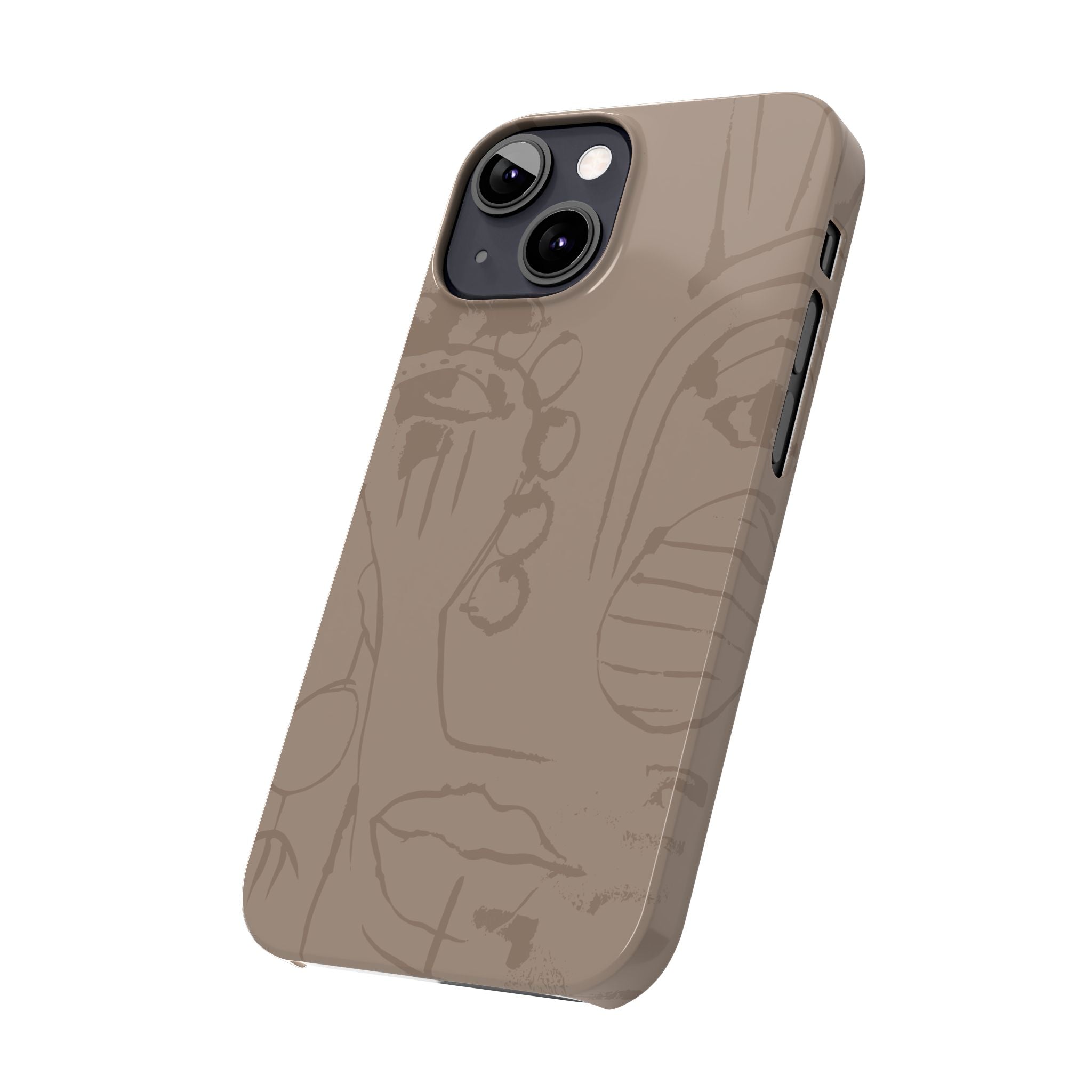 Totem Series | Neutral Brown Slim Phone Case