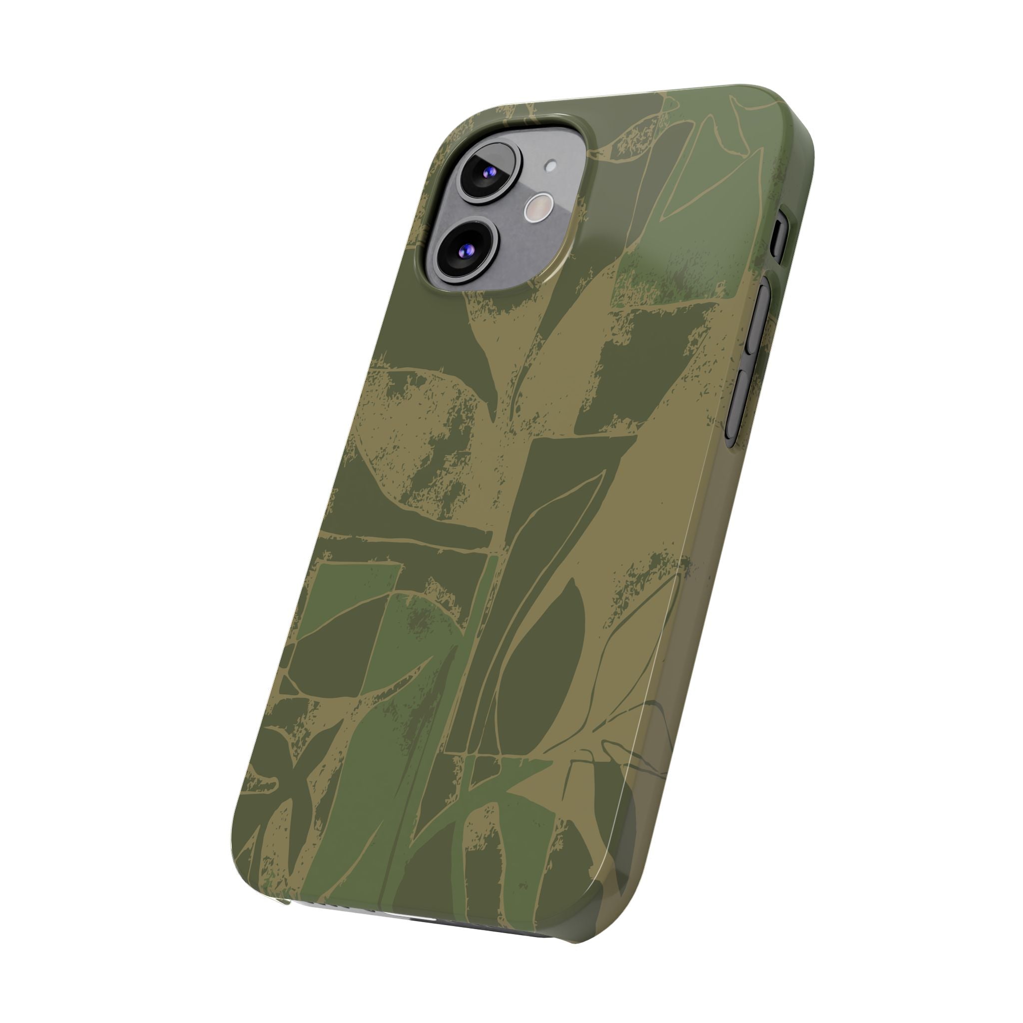 Green Color Block | Slim Phone Case
