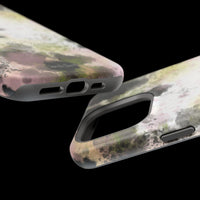 Watercolor Moss Phone Case — Impact‑Resistant Magnetic iPhone Cover