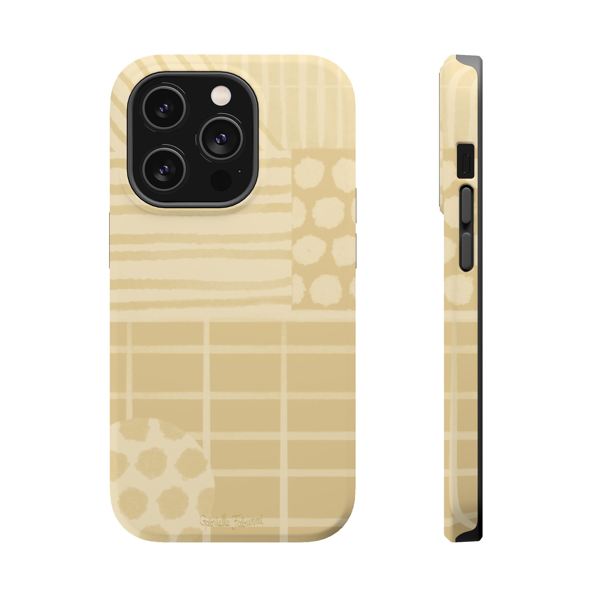 Magnetic Impact-Resistant Phone Case — Neutral Geometric Pattern