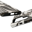 Floral Block Print Tough Phone Case — Black & White Botanical Protective Cover