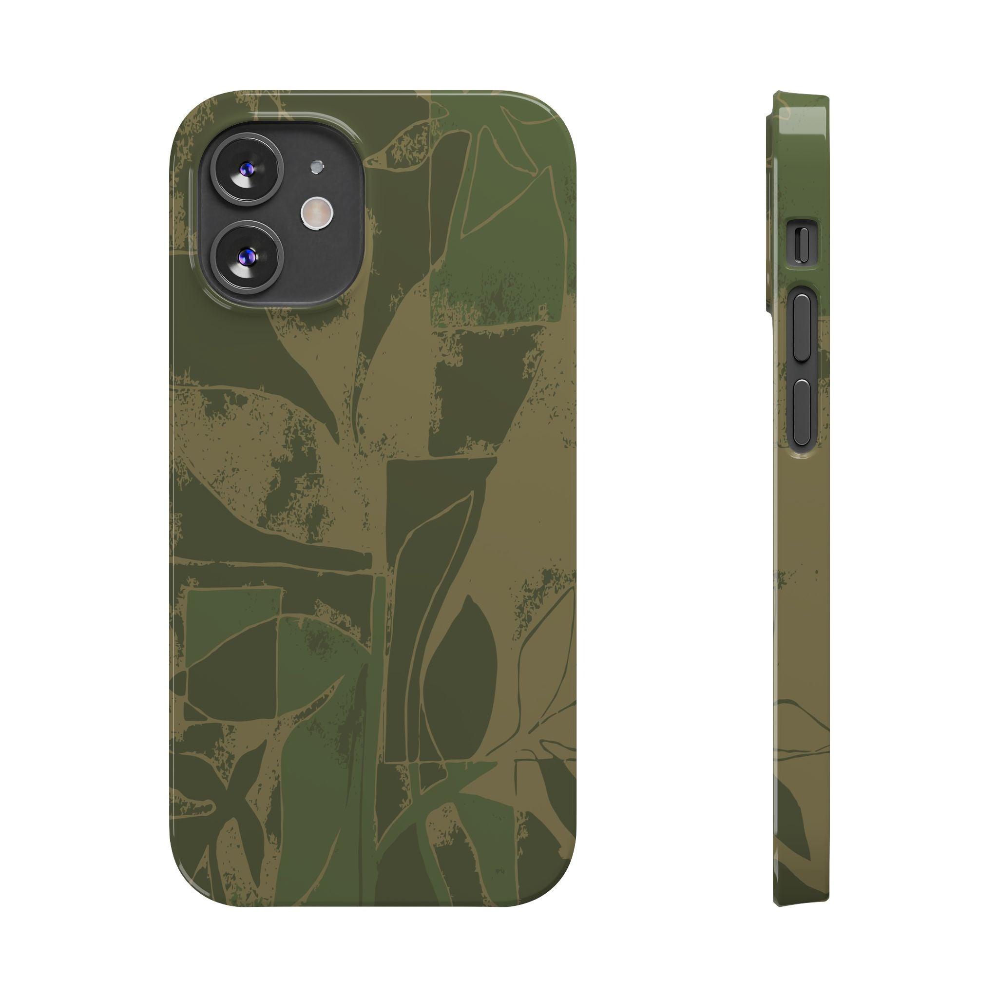 Green Color Block | Slim Phone Case