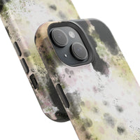 Watercolor Moss Phone Case — Impact‑Resistant Magnetic iPhone Cover