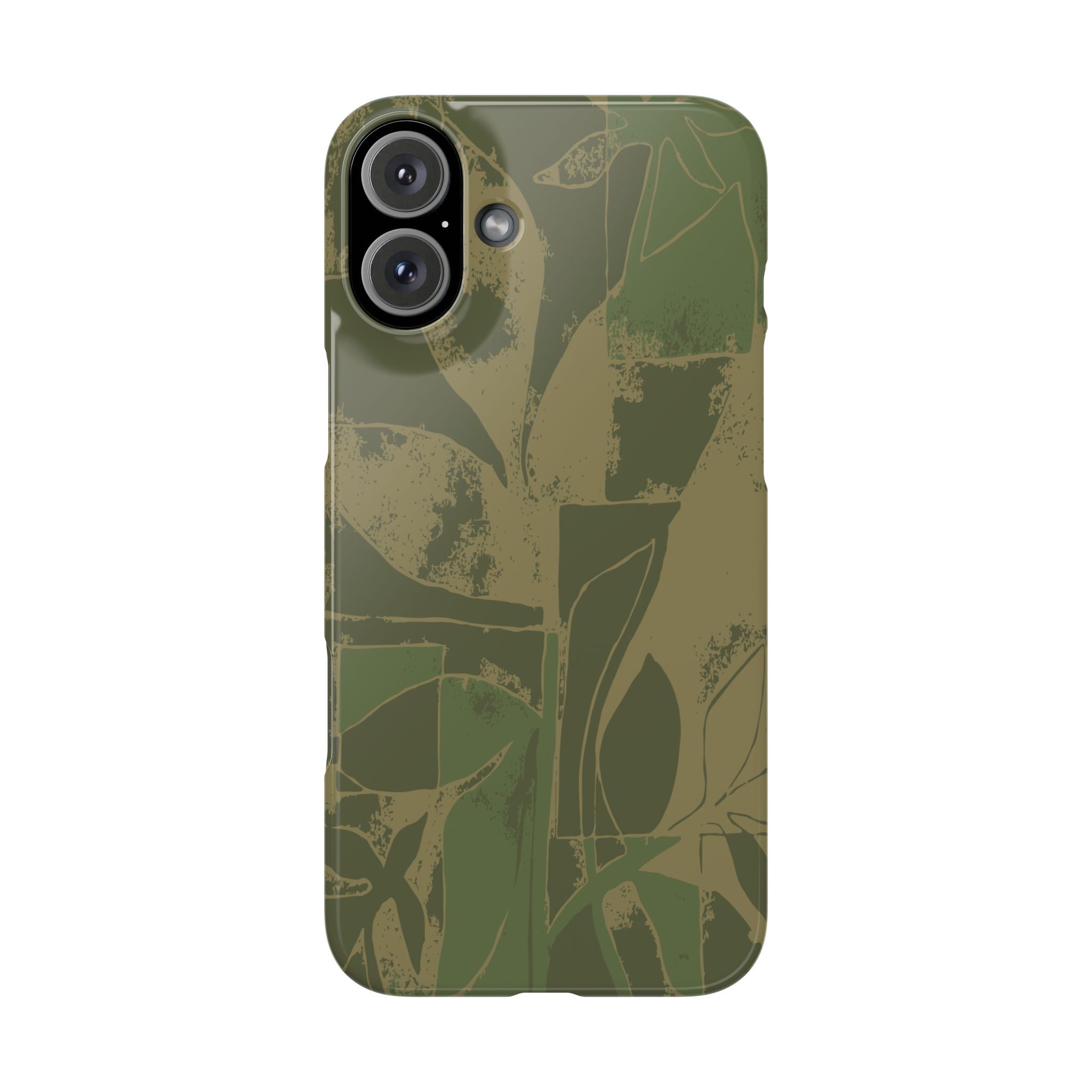 Green Color Block | Slim Phone Case