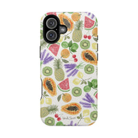 Tropical Fruit Magnetic Impact Phone Case — Watercolor Kiwi, Papaya & Watermelon