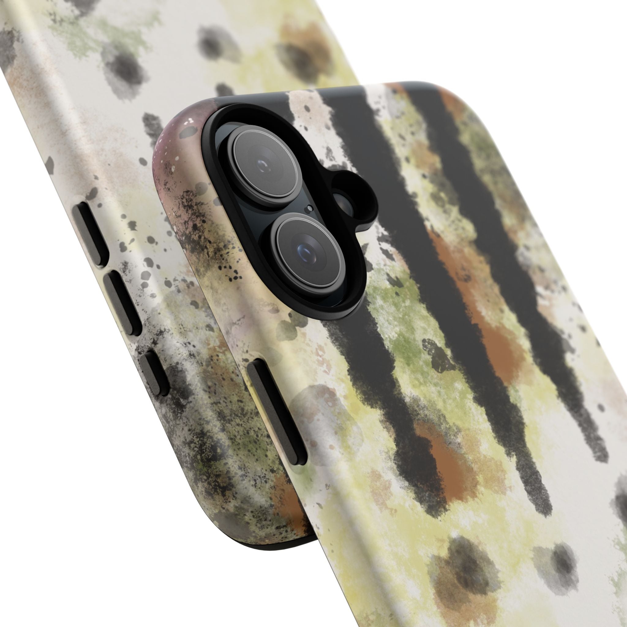 Abstract Camouflage Tough Phone Case — Watercolor Drip Design