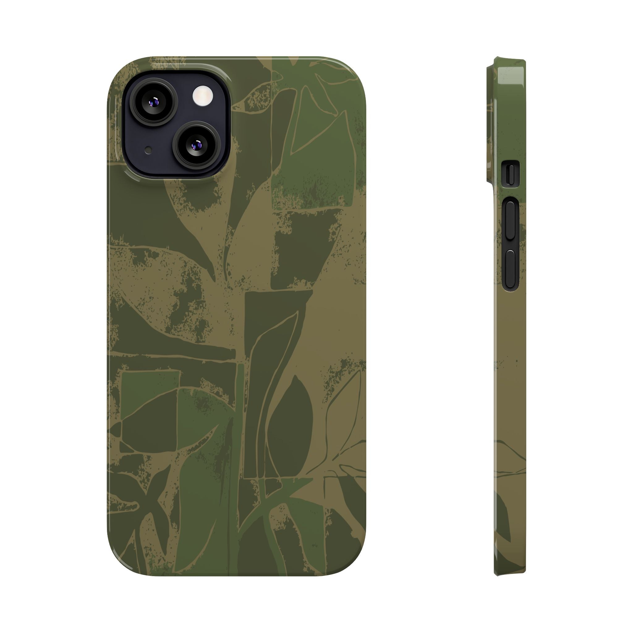 Green Color Block | Slim Phone Case