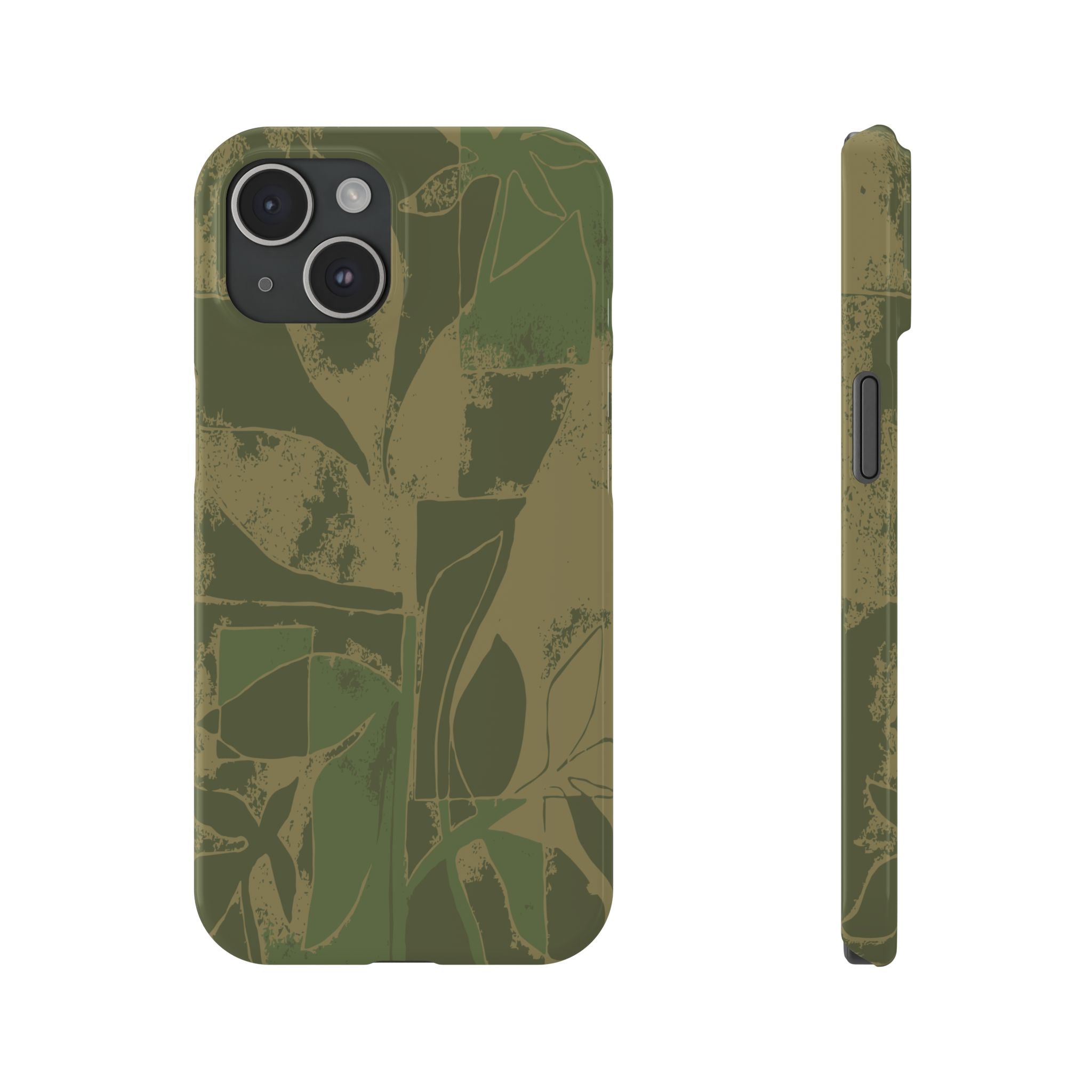 Green Color Block | Slim Phone Case