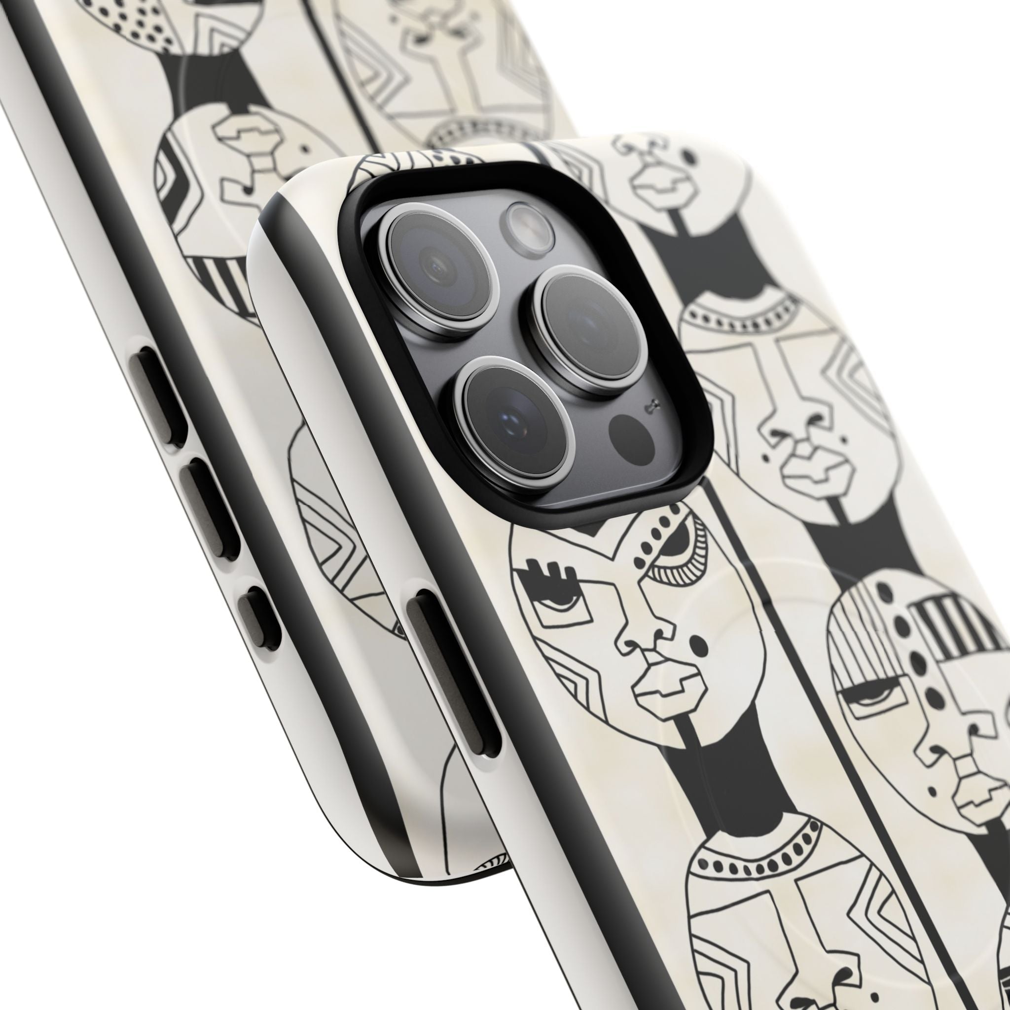 Artistic Tough Magnetic Phone Case with Unique Afrocentric Design