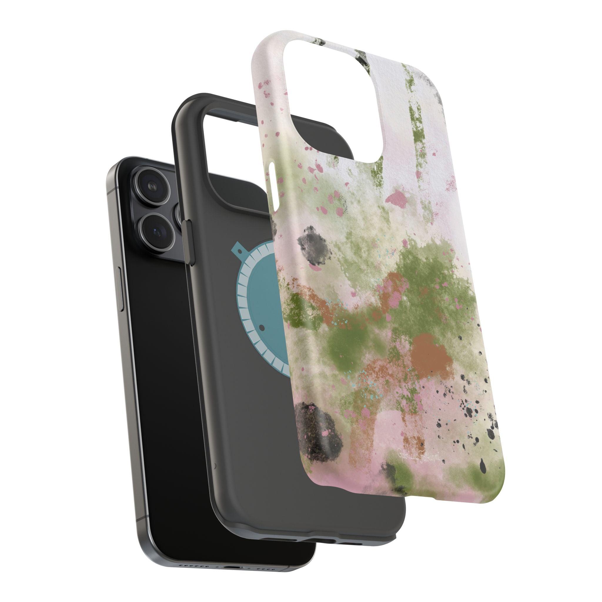Abstract Floral Impact-Resistant Phone Case