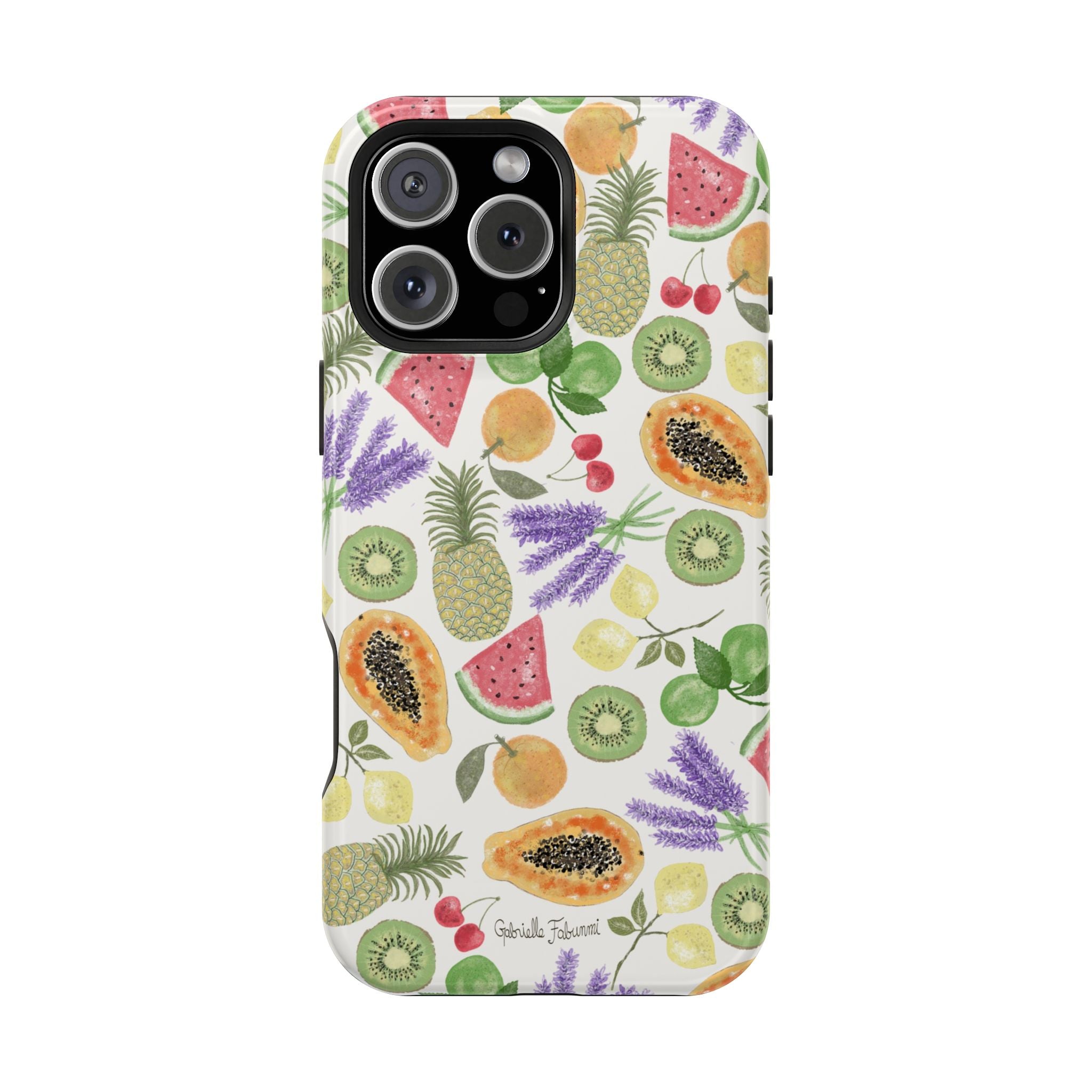 Tropical Fruit Magnetic Impact Phone Case — Watercolor Kiwi, Papaya & Watermelon