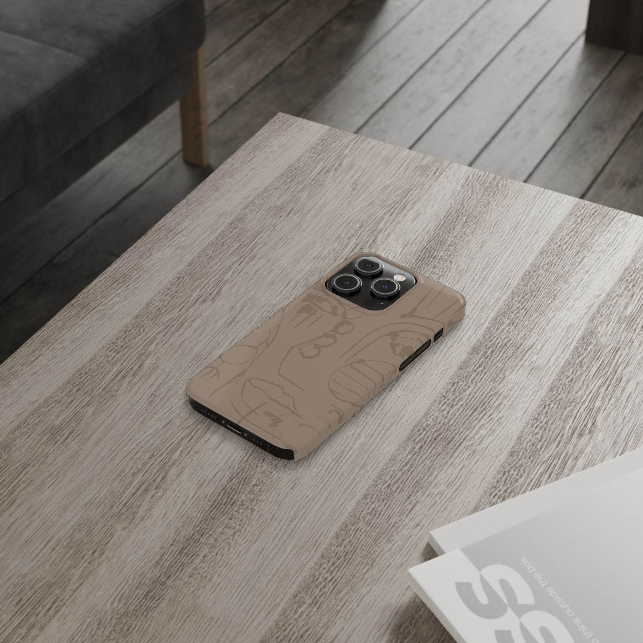 Totem Series | Neutral Brown Slim Phone Case