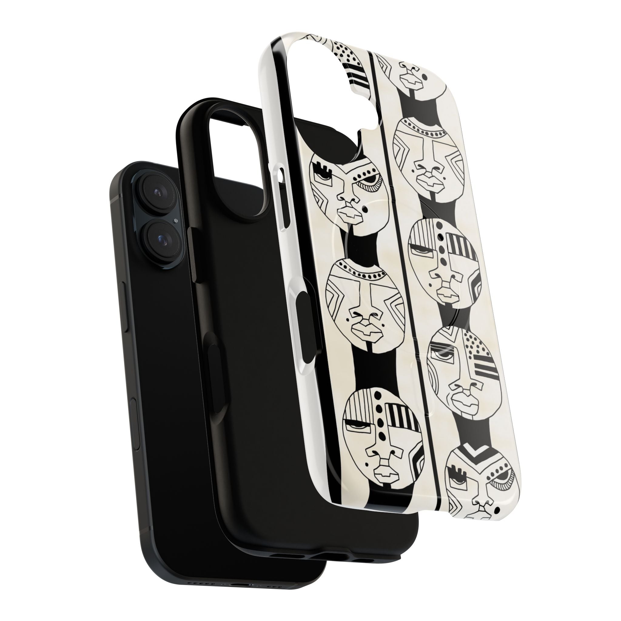 Artistic Tough Magnetic Phone Case with Unique Afrocentric Design