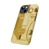 Abstract Face Art Slim Phone Case | Minimalist Neutral Tones