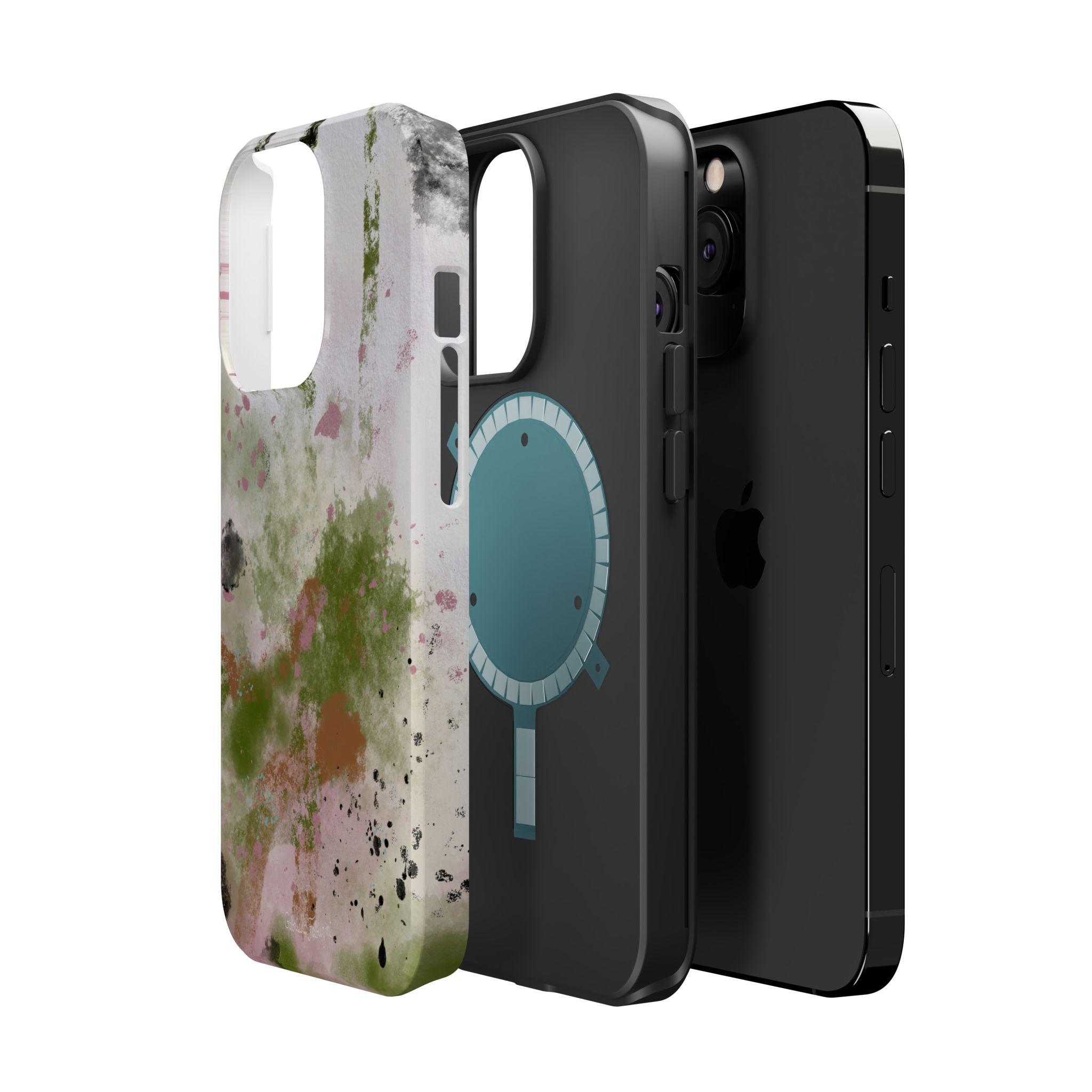 Abstract Floral Impact-Resistant Phone Case