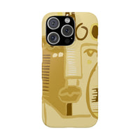 Abstract Face Art Slim Phone Case | Minimalist Neutral Tones