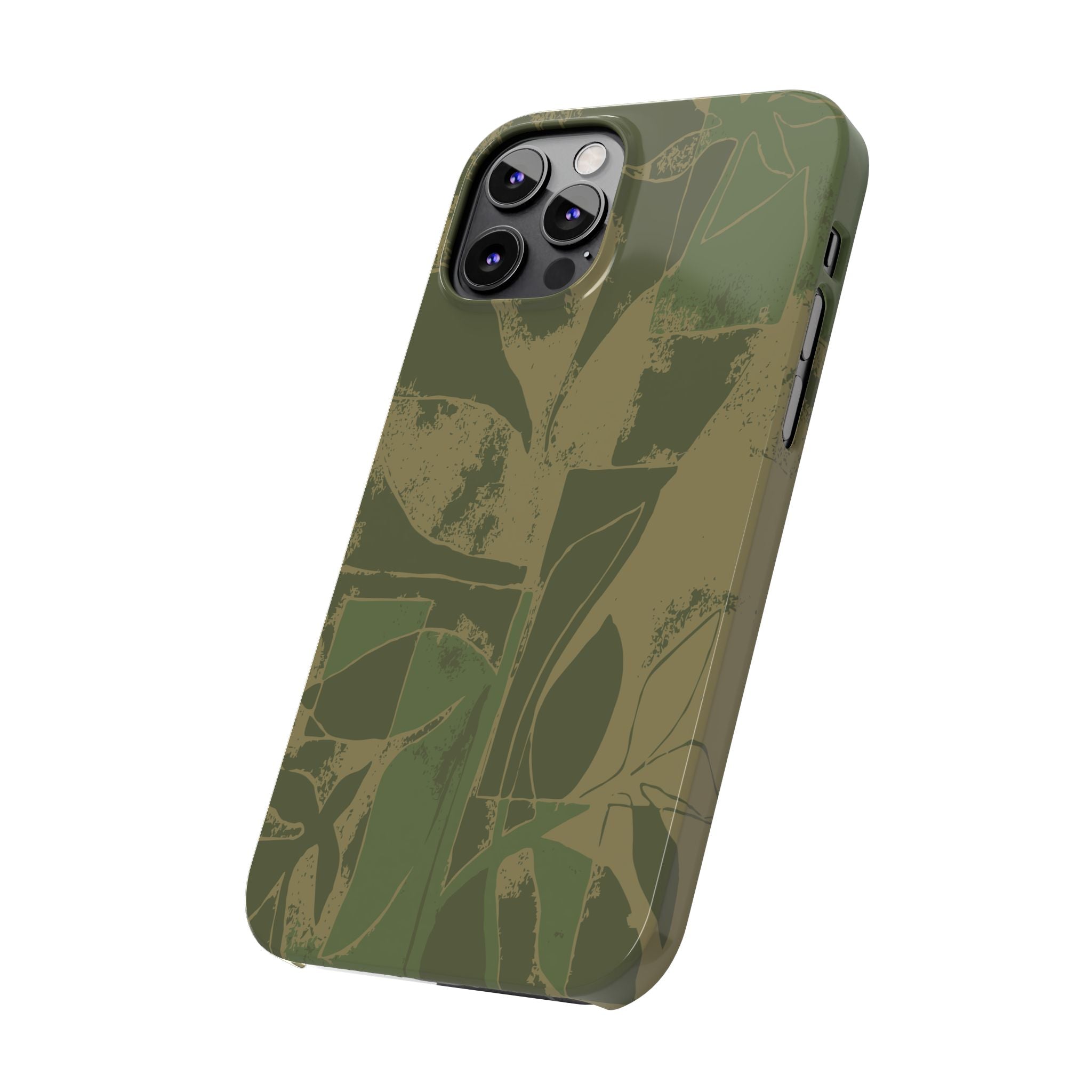 Green Color Block | Slim Phone Case