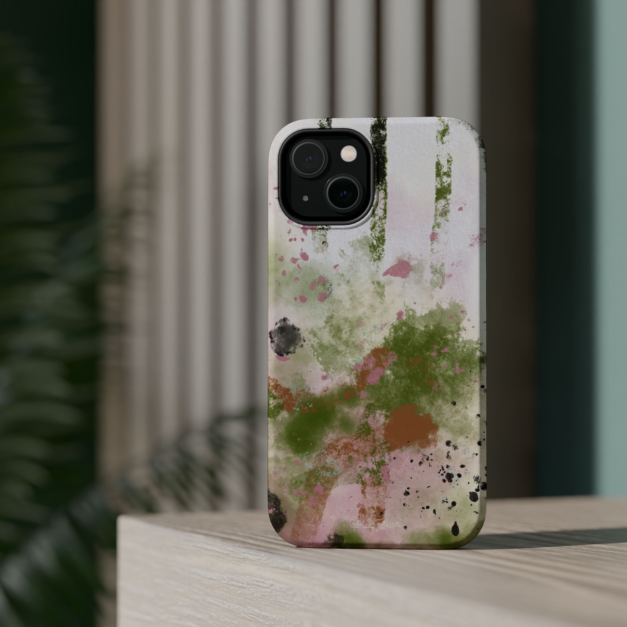 Abstract Floral Impact-Resistant Phone Case