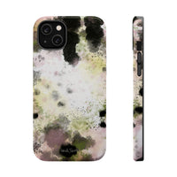 Watercolor Moss Phone Case — Impact‑Resistant Magnetic iPhone Cover