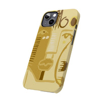 Abstract Face Art Slim Phone Case | Minimalist Neutral Tones