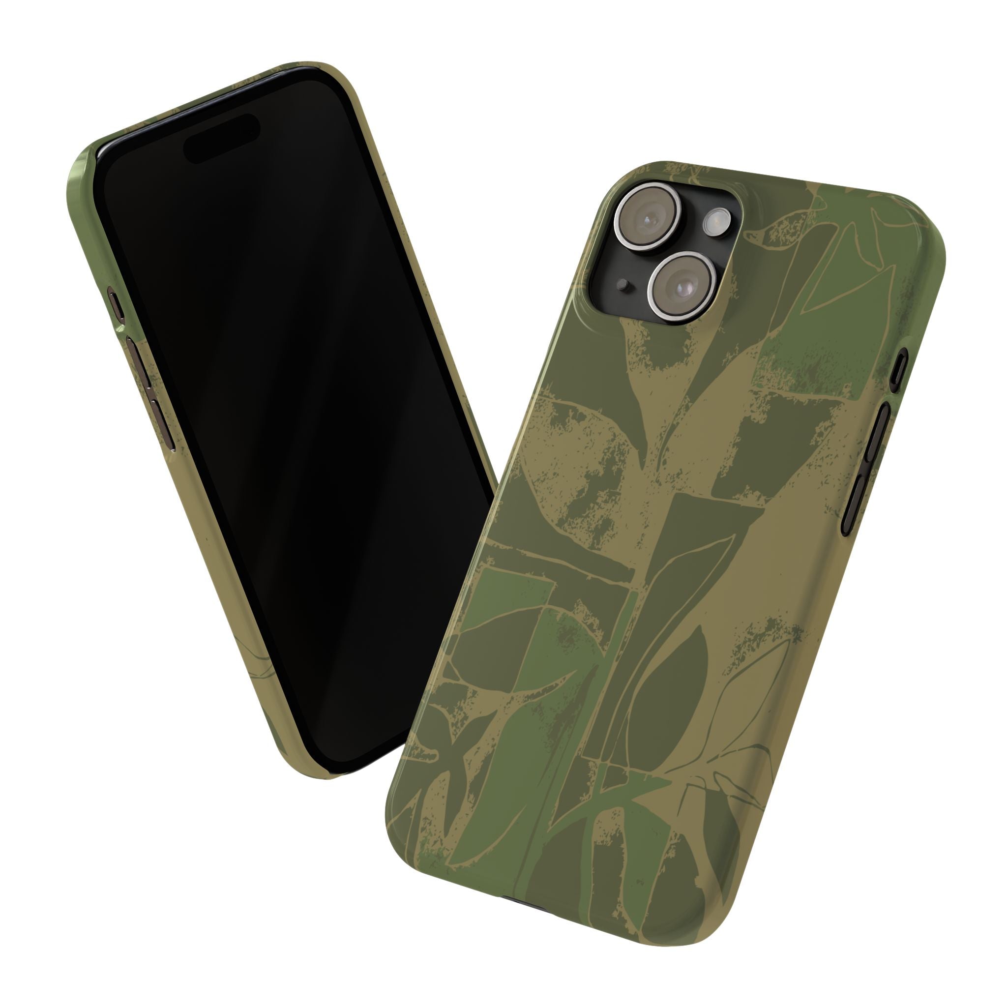 Green Color Block | Slim Phone Case